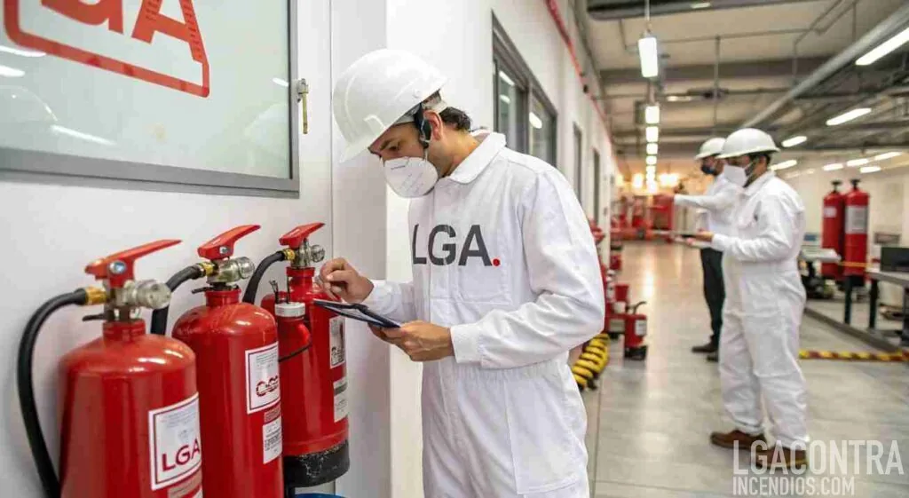 Operación de LGA Contra Incendios — equipo certificado