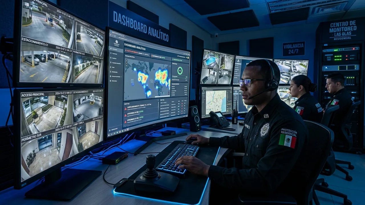 Monitoreo CCTV de seguridad privada — imagen ilustrativa del sector